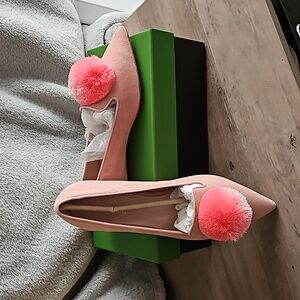 Kate Spade Amour Pom Pom Flats